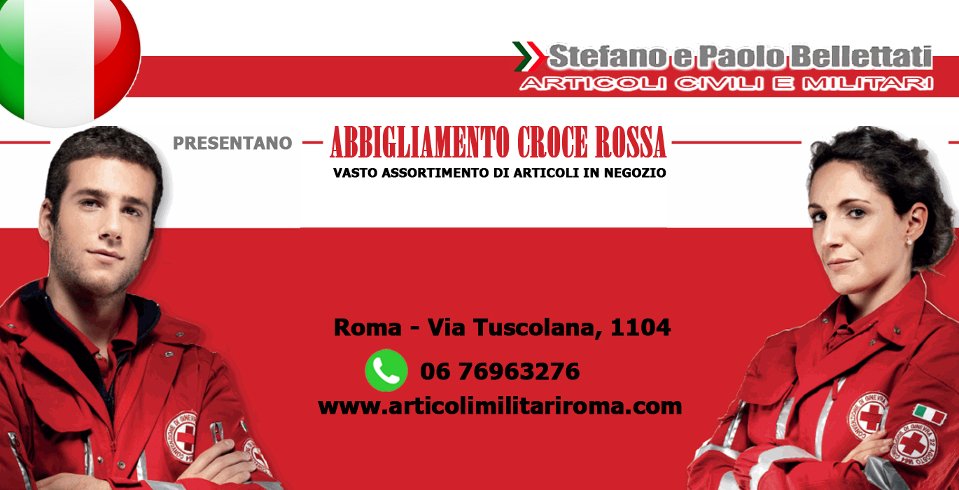 Abbigliamento Croce Rossa Italiana - Articoli Militari Bellettati Roma